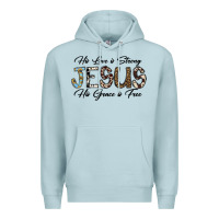 His Love Is Strong Jesus His Grace Is Free Premium Hoodie | Teevron