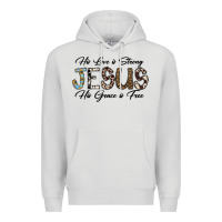 Dove Grey His Love is Strong Jesus His Grace is Free Premium Hoodie - CowhideDigitalArt