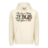 Tofu His Love is Strong Jesus His Grace is Free Premium Hoodie - CowhideDigitalArt