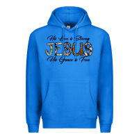 True Royal His Love is Strong Jesus His Grace is Free Premium Hoodie - CowhideDigitalArt
