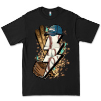 Black Lightning bolt Baseball Premium Tee - HowdyJamesFarm