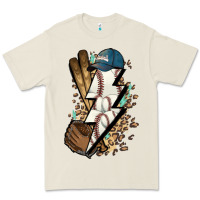 Bone Lightning bolt Baseball Premium Tee - HowdyJamesFarm