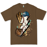 Cacao Lightning bolt Baseball Premium Tee - HowdyJamesFarm