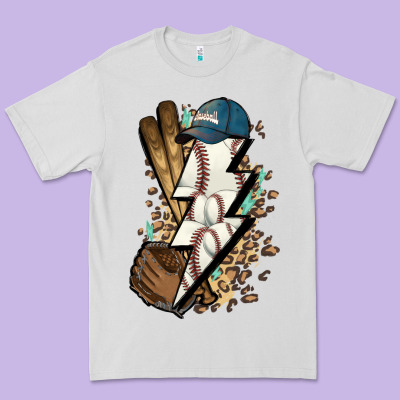 Lightning Bolt Baseball Premium Tee Designed By Howdyjamesfarm