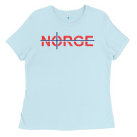 Baby Blue norge norway norwegian flag nordic cross travel europe pullover hoodie Ladies Tee - baoMotion