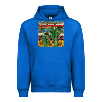 Cobalt cactus sunflower coaster Urban Hoodie - JahusDesignShop