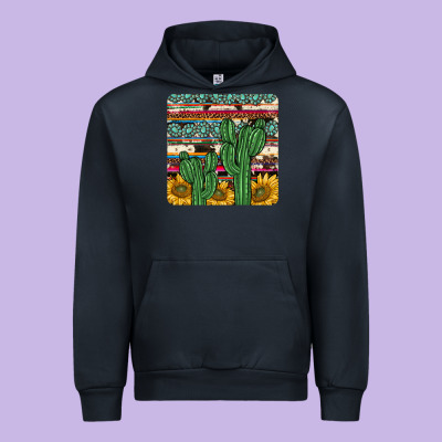 Cactus Sunflower Coaster Urban Hoodie Designed By Jahusdesignshop
