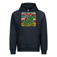 Navy cactus sunflower coaster Urban Hoodie - JahusDesignShop
