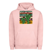 Pigment Salmon cactus sunflower coaster Urban Hoodie - JahusDesignShop
