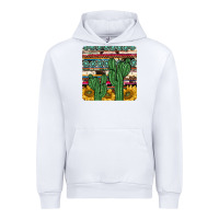 White cactus sunflower coaster Urban Hoodie - JahusDesignShop