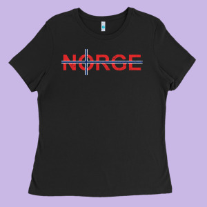 Norge Norway Norwegian Flag Nordic Cross Travel Europe Pullover Hoodie Ladies Tee Designed By Baomotion