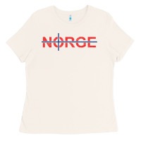 Bone norge norway norwegian flag nordic cross travel europe pullover hoodie Ladies Tee - baoMotion