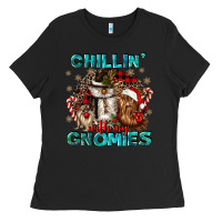 Black chillin with my gnomies Ladies Tee - CowGirlArtShop