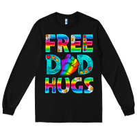 Black Pride LGBTQ Free Dad Hugs Long Sleeve Tee - BundleAndBundleShop