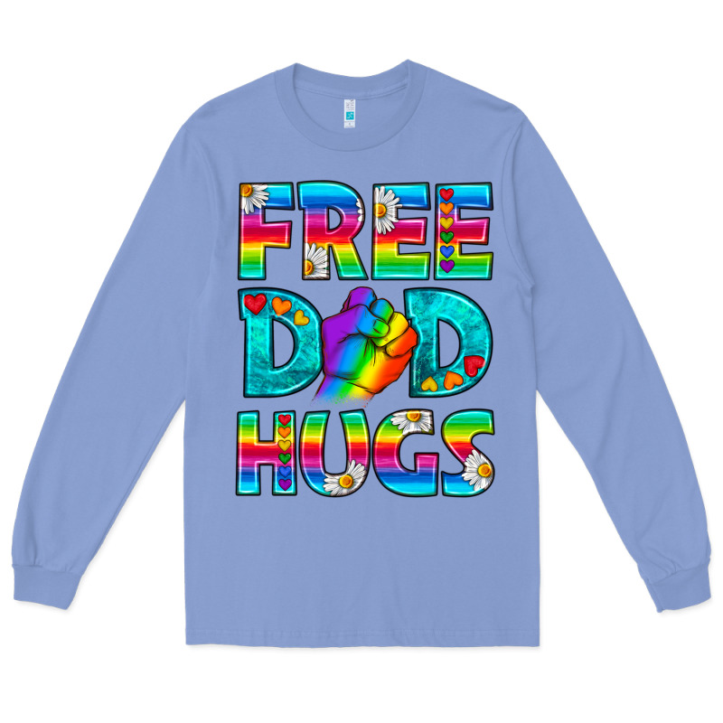 Pride Lgbtq Free Dad Hugs Long Sleeve Tee by BundleAndBundleShop | Teevron