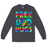 Smoke Pride LGBTQ Free Dad Hugs Long Sleeve Tee - BundleAndBundleShop