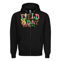 Black field day vibes Zipper Hoodie - AdoDesignShop