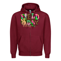 Burgundy field day vibes Zipper Hoodie - AdoDesignShop