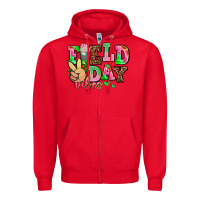 Red field day vibes Zipper Hoodie - AdoDesignShop