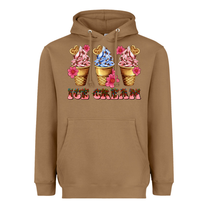 Floral Ice Cream Heavyweight Hoodie by AdoDesignShop | Teevron