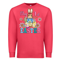 Cardinal my first easter with baby bunny and eggs Premium Sweatshirt - AdoDesignShop