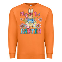 Carrot my first easter with baby bunny and eggs Premium Sweatshirt - AdoDesignShop