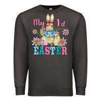 Smoke my first easter with baby bunny and eggs Premium Sweatshirt - AdoDesignShop
