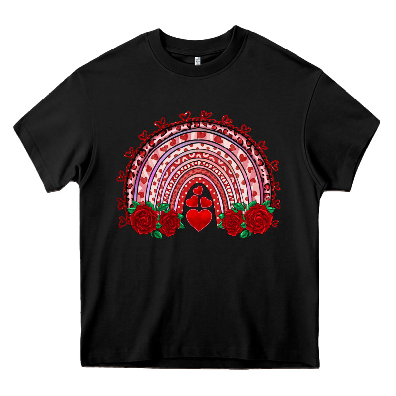 Valentines Day Rainbow With Roses Heavy Core Tee by RanaPortraitStore | Teevron