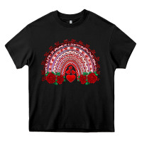 Black valentines day rainbow with roses Heavy Core Tee - RanaPortraitStore