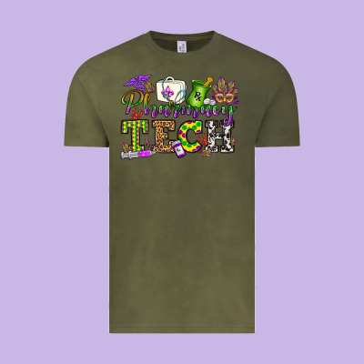 Mardi Gras Pharmacy Tech Vintage Tee Designed By Oliviacreatesart