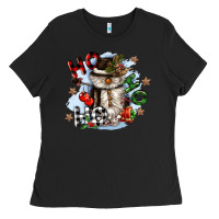 Black ho ho ho snowman gnome Ladies Tee - CowGirlArtShop
