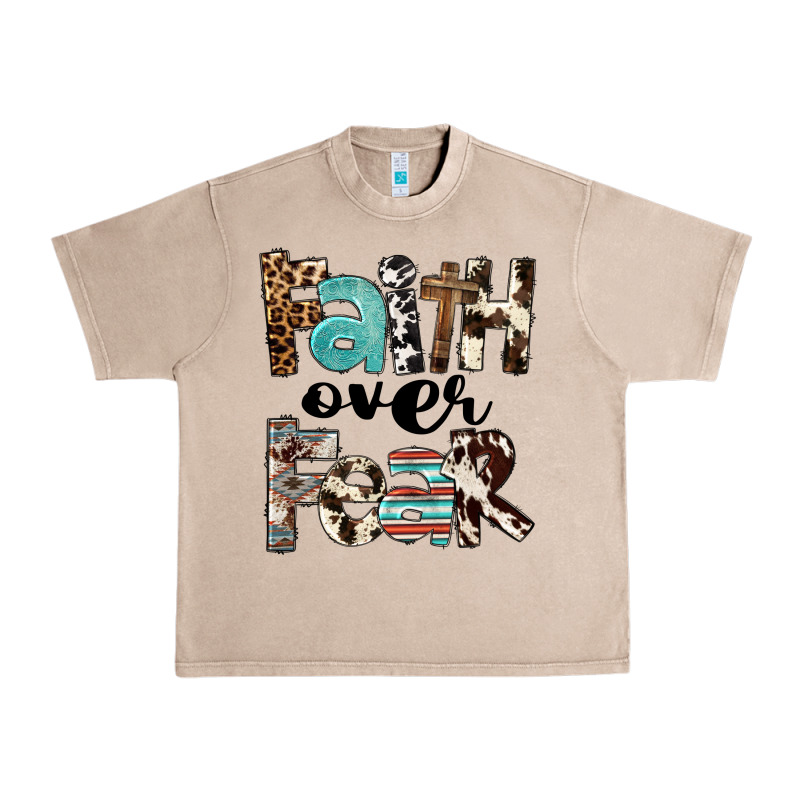 Western Faith Over Fear Urban Heavy Tee by FaDigitalArtStudio | Teevron