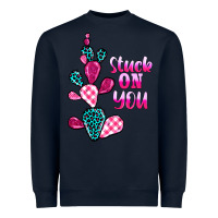 Navy stuck on you cactus Heavyweight Sweatshirt - BarkalooDesign