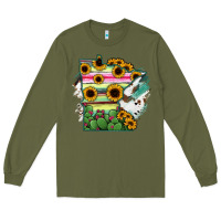 Army Green Minnesota State Map Long Sleeve Tee - RanaPortraitStore