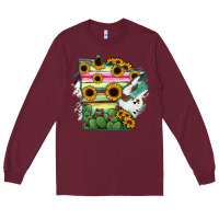 Burgundy Minnesota State Map Long Sleeve Tee - RanaPortraitStore