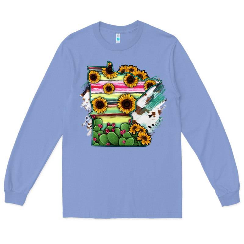 Minnesota State Map Long Sleeve Tee by RanaPortraitStore | Teevron