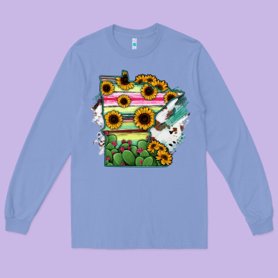 Minnesota State Map Long Sleeve Tee Designed By Ranaportraitstore