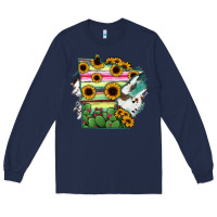 Navy Minnesota State Map Long Sleeve Tee - RanaPortraitStore