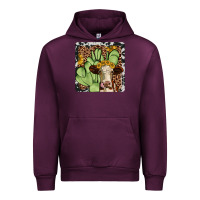 Mauve Wine cactus hereford coaster Urban Hoodie - JahusDesignShop