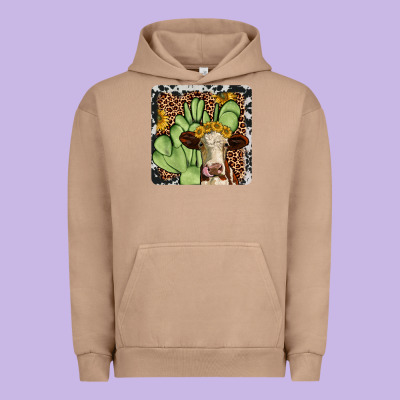 Cactus Hereford Coaster Urban Hoodie Designed By Jahusdesignshop