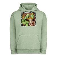 Pigment Oil Green cactus hereford coaster Urban Hoodie - JahusDesignShop