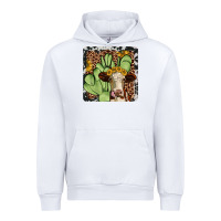 White cactus hereford coaster Urban Hoodie - JahusDesignShop
