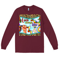Burgundy Pride lgbtq love always wins peace gender symbol Long Sleeve Tee - BundleAndBundleShop