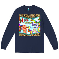 Navy Pride lgbtq love always wins peace gender symbol Long Sleeve Tee - BundleAndBundleShop