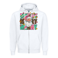 White merry merry merry Zipper Hoodie - AdoDesignShop