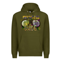Army Green mardi gras dude Premium Hoodie - SublimationCraftShop