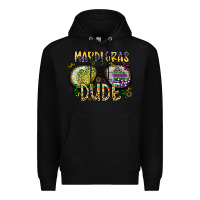 Black mardi gras dude Premium Hoodie - SublimationCraftShop