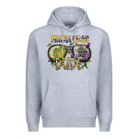 Heather Grey mardi gras dude Premium Hoodie - SublimationCraftShop