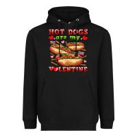 Black hot dogs are my valentine Heavyweight Hoodie - AdoDesignShop