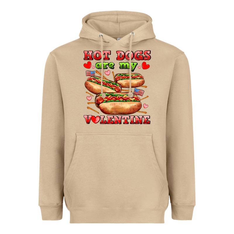 Hot Dogs Are My Valentine Heavyweight Hoodie by AdoDesignShop | Teevron